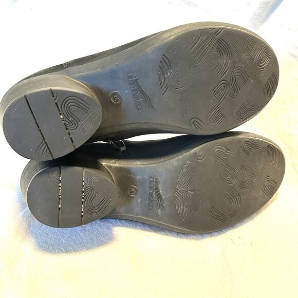 Dansko‎ Boots Womens sz 8 EU 38 Raina Ankle Booties Black Leather Zip 3813360200 - Picture 10 of 11